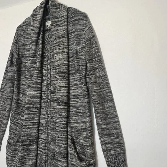 ARITZIA WILFRED Flaubert Silk Cashmere Blend XS Marl Yarn Open Cardigan Knit - Picture 7 of 9